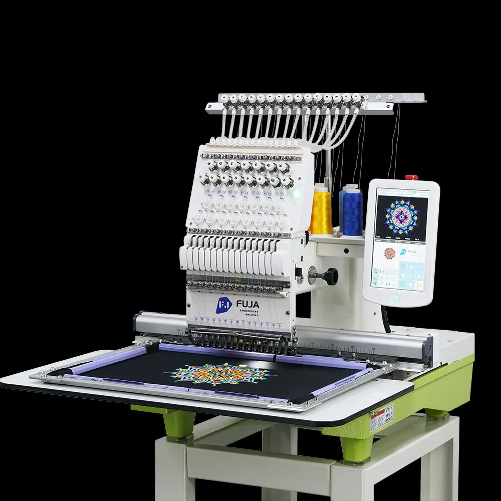 USA hot sale multifunctional single head 12/15 needles computerized embroidery machine with good price
