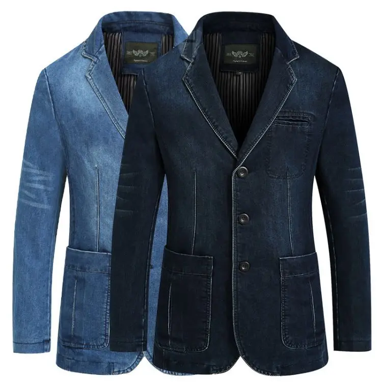 Best The Spring Autumn New Style Cowboy Casual Slim Mens Comfortable Elegant Cotton Washed Denim Suit Jackets For Mens