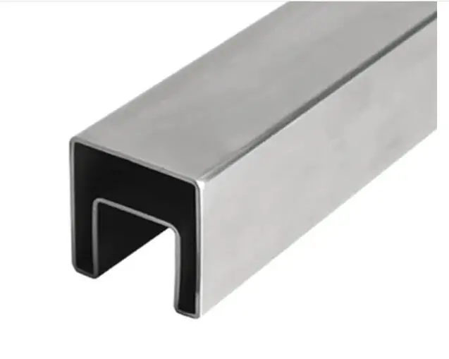 304 316 Stainless Steel U Channel Slot Tube for Handrail
