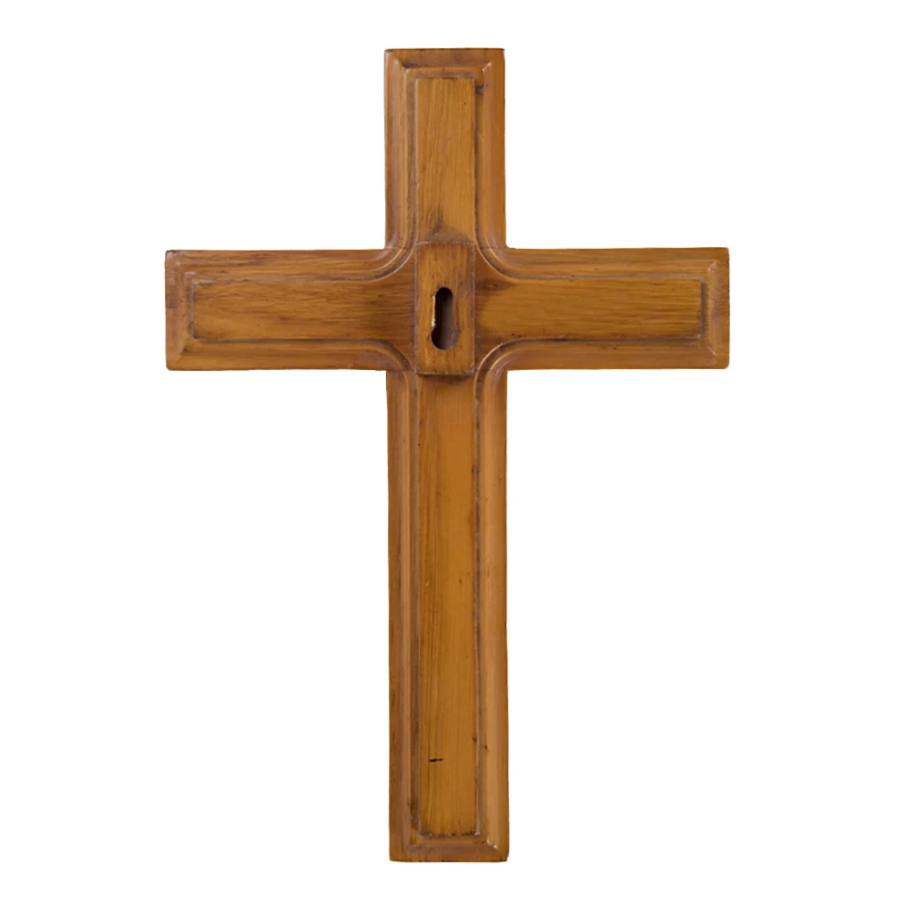 Wooden Cross Ornaments Christ Wall Hanging Table Cross for Home Chapel Church
