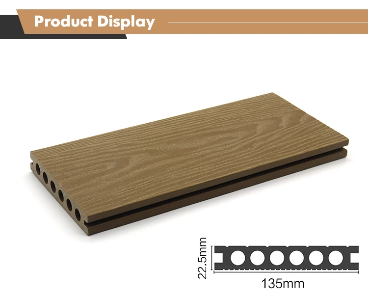 Cheap WPC 3D embossed Wooden Design HDPE wood plastic composite Waterproof Outdoor Decking for swim pool or on boat decking