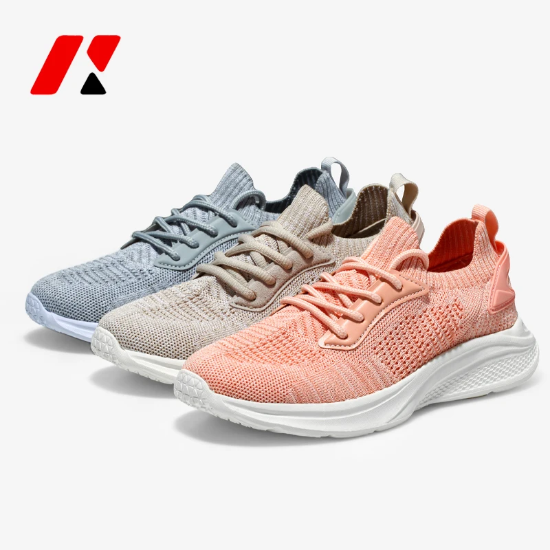 Factory Custom Casual Breathable Fly Weaving Sneakers New Design Women Fashion Soft Bottom Running Fitness Walking Shoes