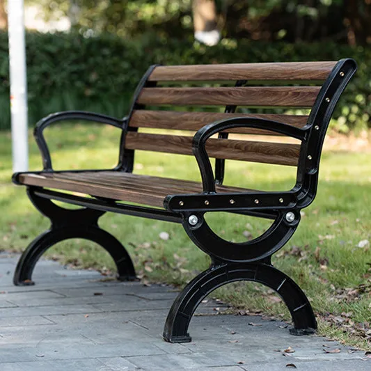 Hot Sale Professional Long Plastic Wood Metal Composite Park Garden Patio Outdoor