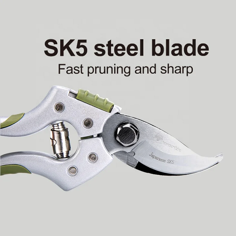 Hot Sale Garden Tree Cutting Tools Deluxe Anvil Bypass Pruners Fruit Snip Branch Scissors