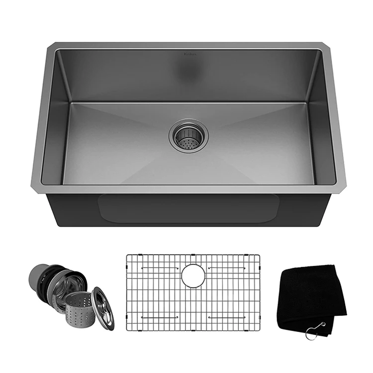 Роскошный cUPC 30 дюймов Нижнее крепление Квадратная Металлическая медная нержавеющая сталь ванная комната кухонные раковины