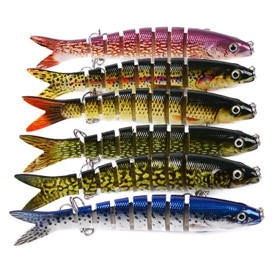 PROBEROS Fishing Lures Hard Fish Shape Multi-jointed Fishing  swimbait  lure for Outdoor Activity