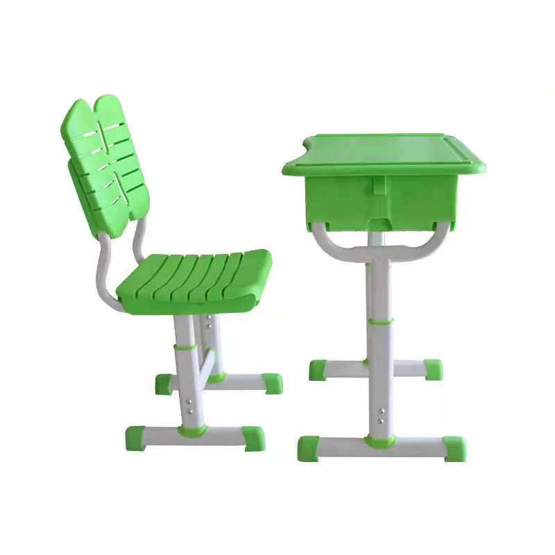 Adjustable color single school learning desks and chairsused students