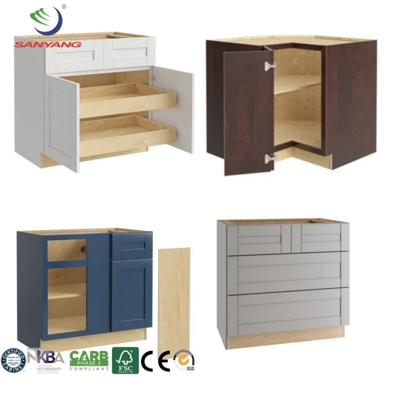American style best seller white shaker solid wood cabinet kitchen cabinet modern luxury manufacturer in thailand and vietnam