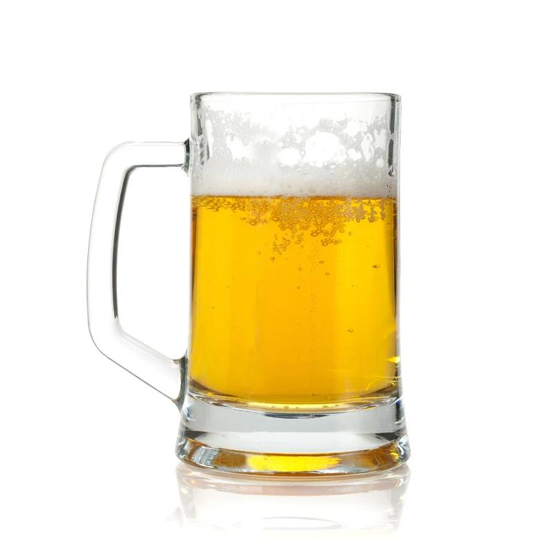 16oz clear oktoberfest glass beer mug stylish skinny tumbler straight beer mug with handle