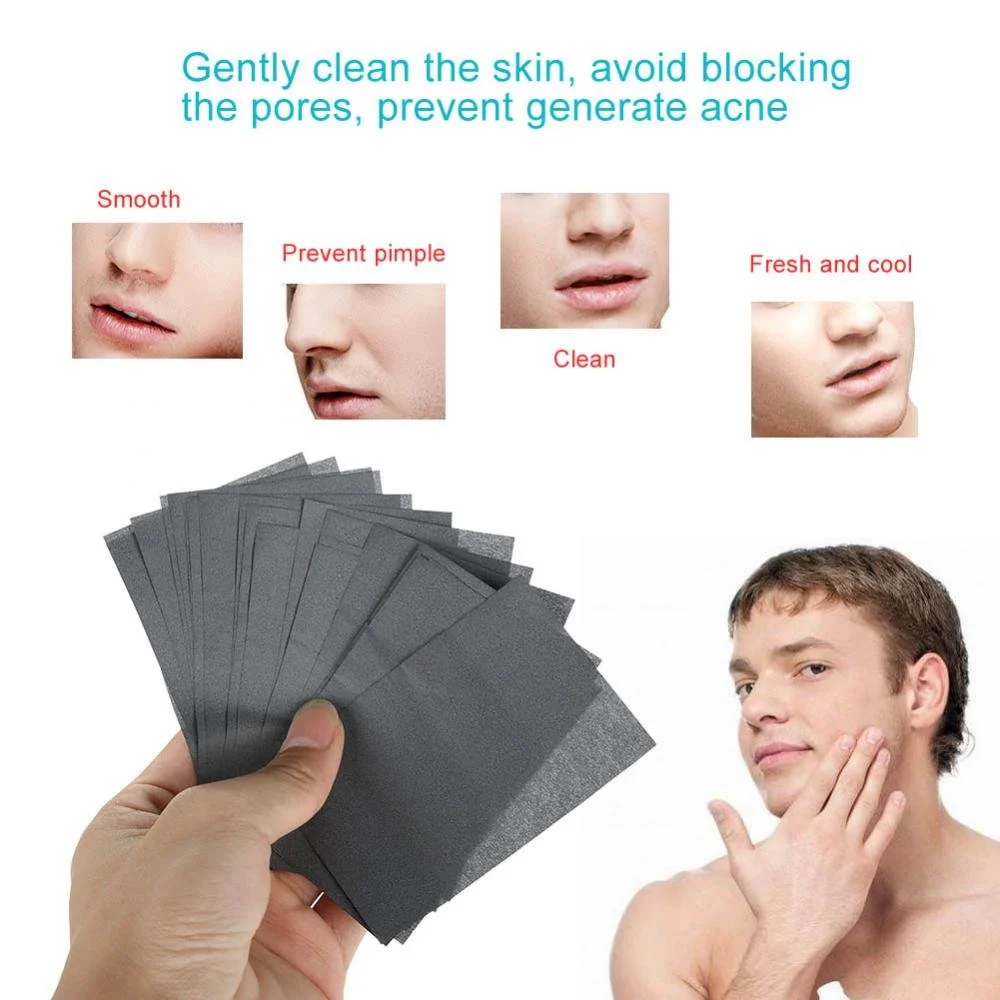 bamboo charcoal oil absorbent sheets facial cleaning oil control paper skin friendly