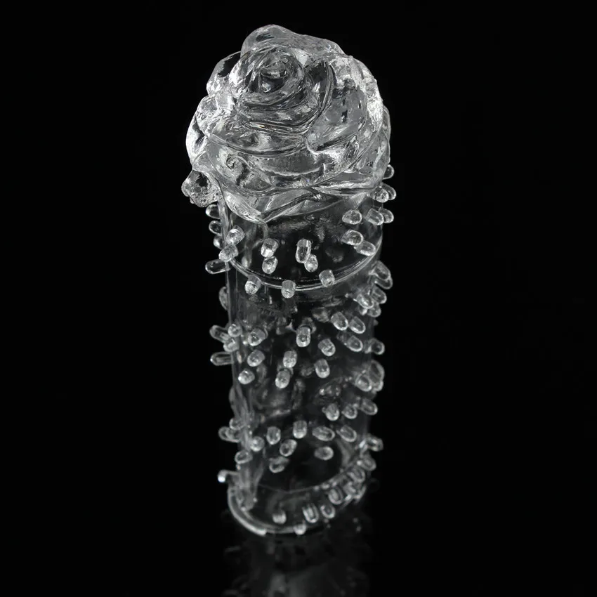 crystal delay condom extender enlargement penis lasting sex longer extra time for male