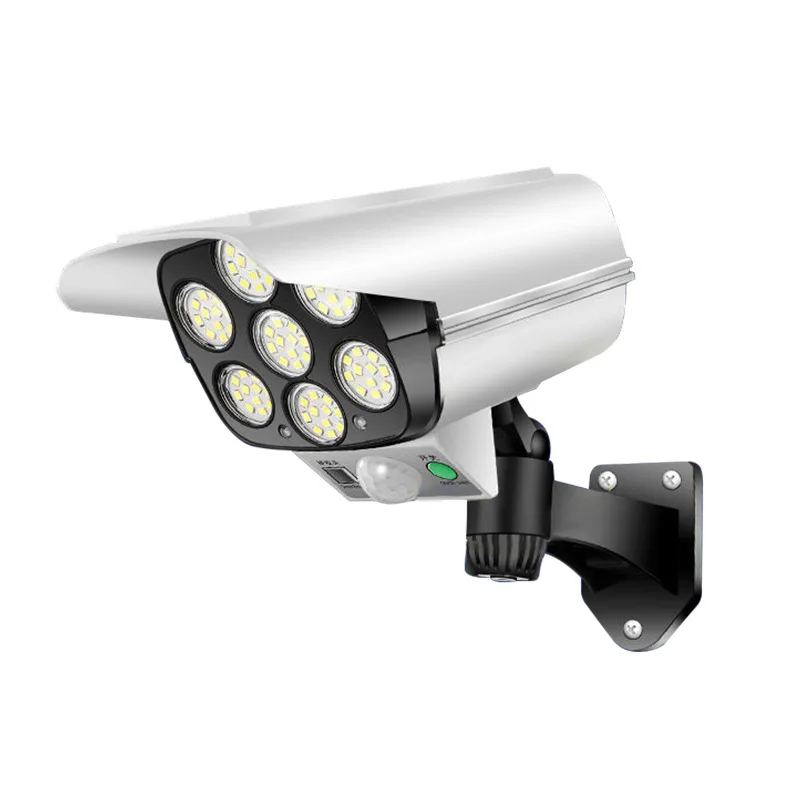 Solar Security LED Flood Light Outdoor Simulation Motion Sensor Wall Lamp Solar Surveillance Cameras Lights