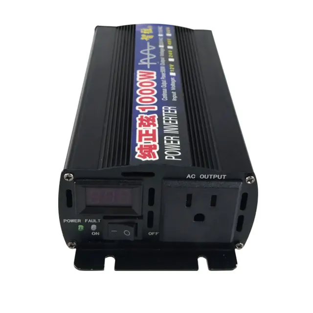 Pure Sine Wave Inverter 1000W DC 12v/24v To AC 110V/120V/130V/50Hz/60Hz Voltage Transformer Power Converter Solar Inverter