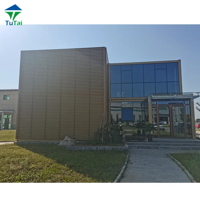 Mobile Modular Sandwich Steel Container Bungalow Tiny Small Mini Prefab House For Family Home Studio Beach Villa Made In China