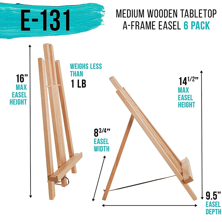 Tabletop Display Stand  Artist canvas  Easel,Beechwood Tripod for kids  Painting easel artists painting set