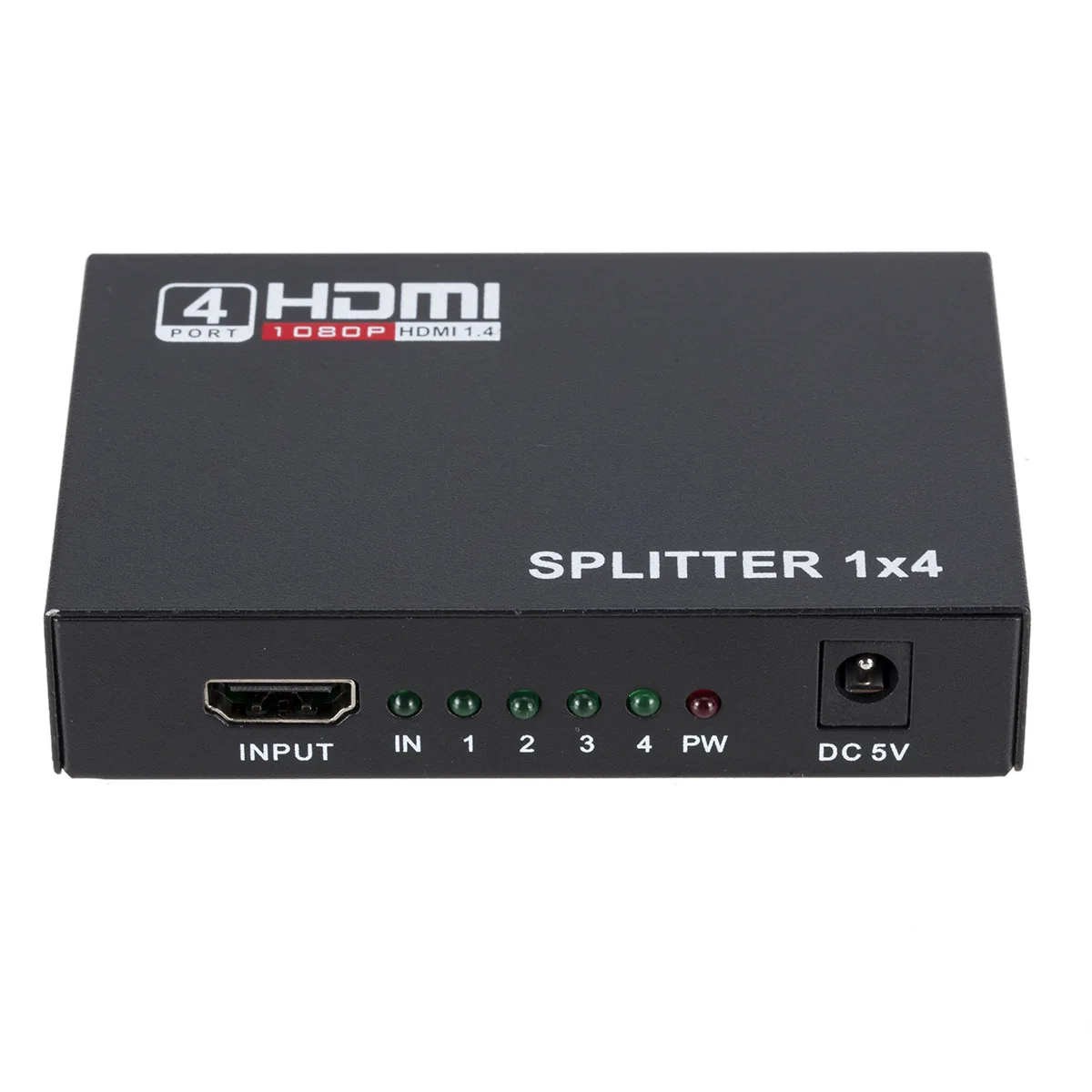 Factory OEM 1080p hdmi splitter 1 in 4 out hdmi splitter 1x4 hdmi splitter audio video extender with AC adapter