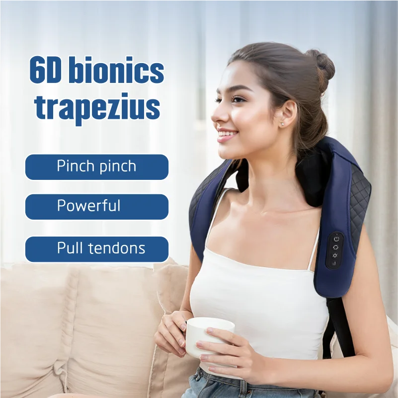 100% Original Massager Of Neck Kneading Shiatsu Shoulder Massager Shawl for Neck and Shoulders Body Muscle Pain