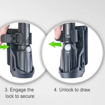 1600 lumen  five years warranty nextorch  linterna stick torch &holster  set Led rechargeable self defense Tactical flashlight