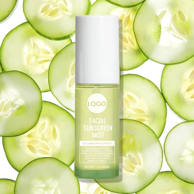 Organic Skincare Anti Fine Lines And Wrinkles Hydrates Uv Protection Cucumber Fruit Extract Spf 38 Facial Sunscreen Mist Spray