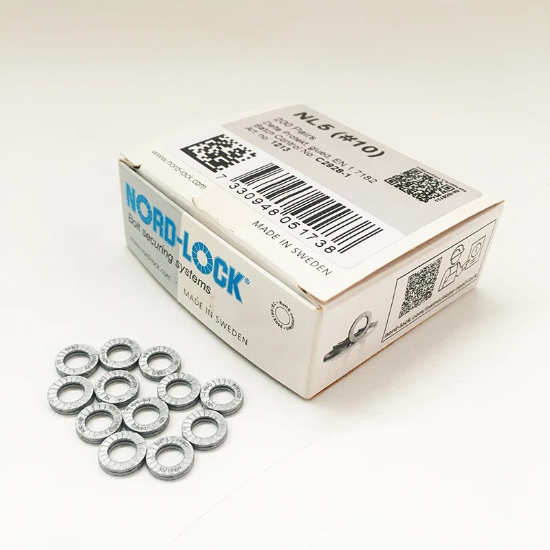Original Nord-Lock Din25201 Self - Locking Washer Steel Steel With Zinc Flake Coating M3 Nl3 5 6 8 10 11 12 14 16 18 20 22 24Sp