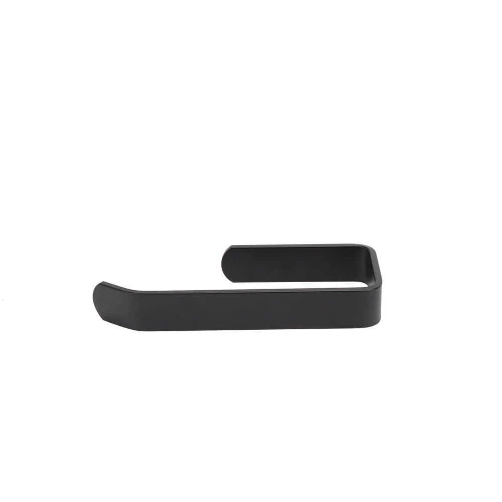 Aluminium alloy Wall Mounted Bathroom Toilet Paper Roll Holder Self Adhesive Black Color Toilet Roll Holder