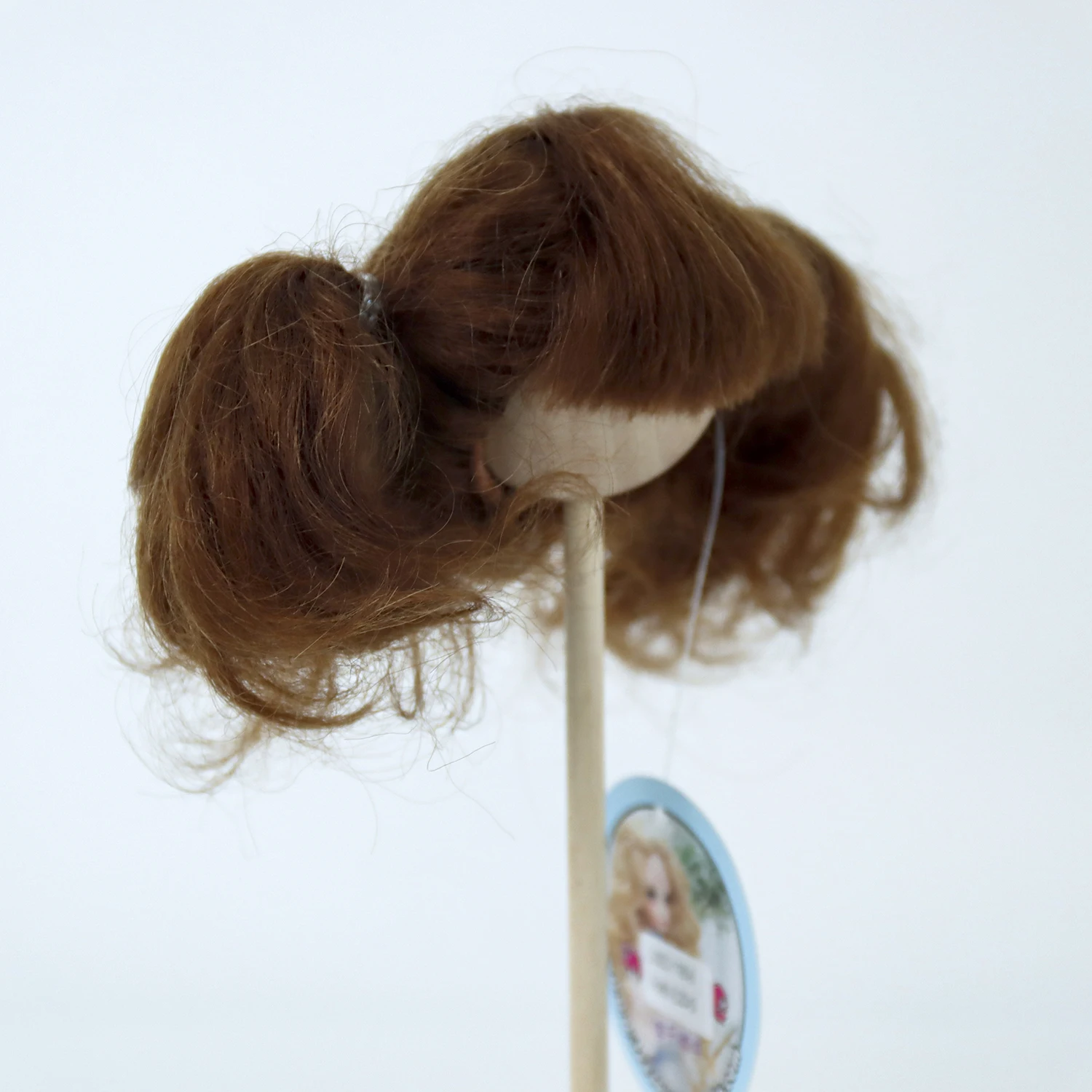 In Stock Mohair Doll Hair Pigtails Brown Wigs for BJD 5-6inch 14-15cm Head 1/8 Doll