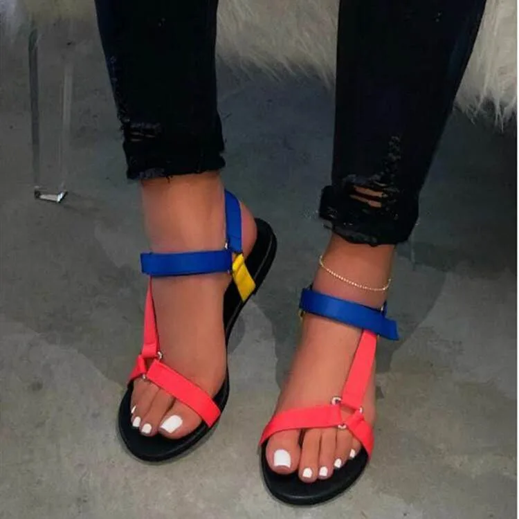 flat sandals for summer womens sandals flat shoes anti-slippery flat heel fashion sandals