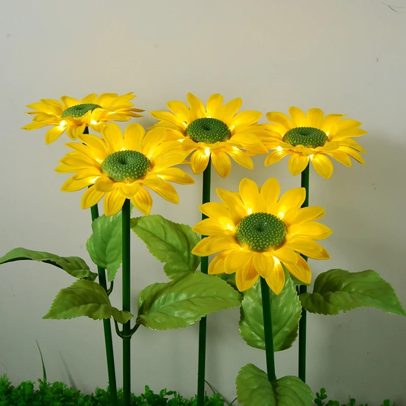 led luminous sunflower lantern floor lamp outdoor courtyard garden lawn decoration holiday landscape