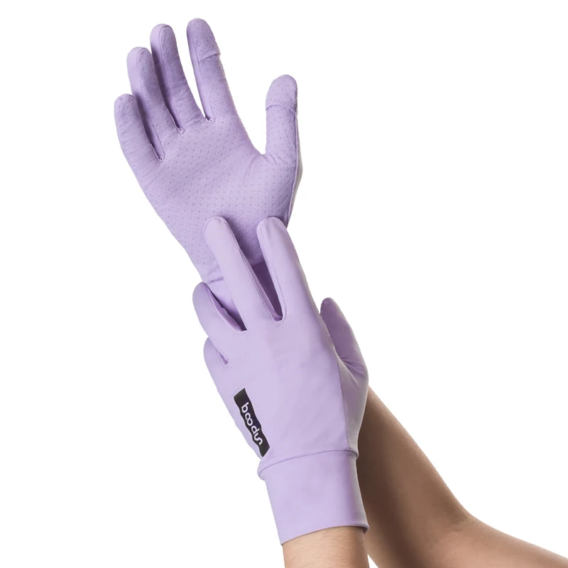 HBG 2037 Outdoor Ice Silk Sunscreen Gloves Breathable and Comfortable Outdoor Gloves Summer Running Anti-UV Sport Gloves