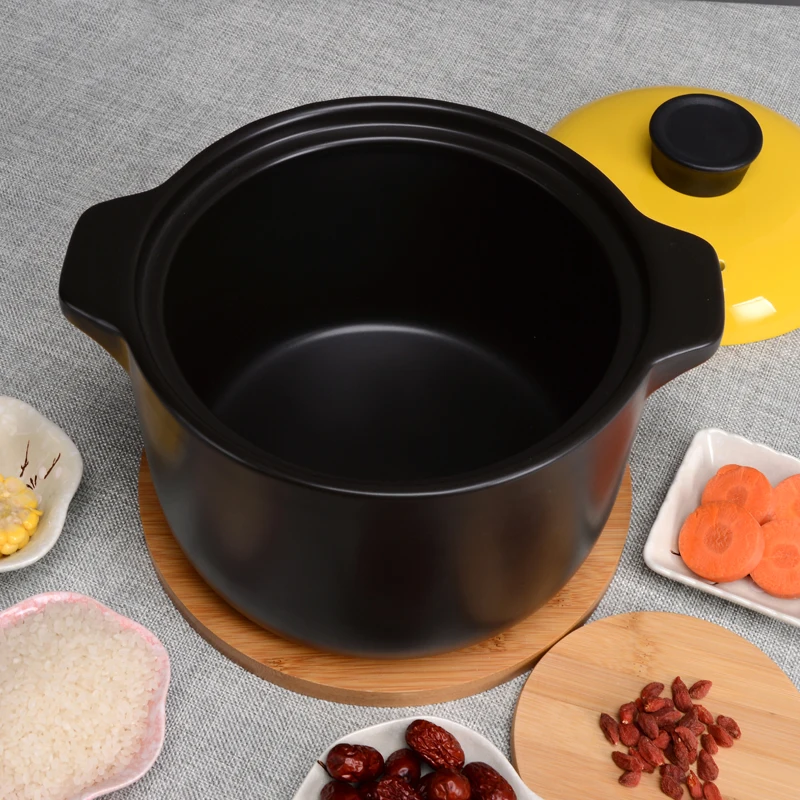 Горячая Распродажа высококачественные черные горшки керамические большие устойчивые к высоким