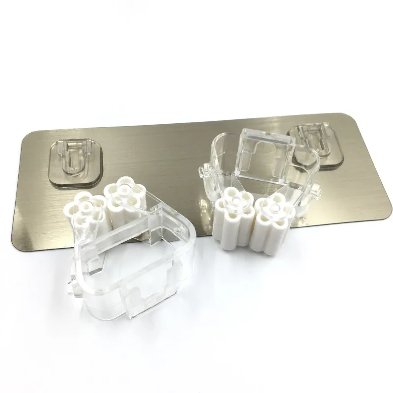 
Samanl made wholesale hot sale single packing two colors wall mounted home plastic broom mop holder 