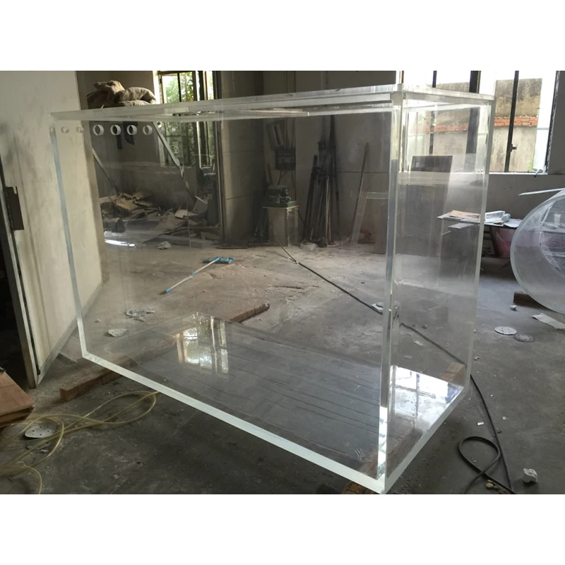 Goods in stock large sea water acrylic display case betta fish aquarium container