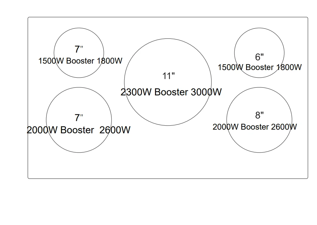 North America Series Hob built in commercial electrical induction cooker hob with 5 burners