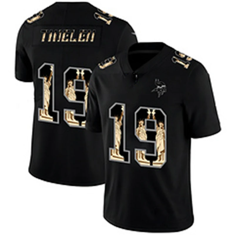 
For Youth Kids Wholesale 2021 New Arrivals THIELEN 19# Black American football Jersey 