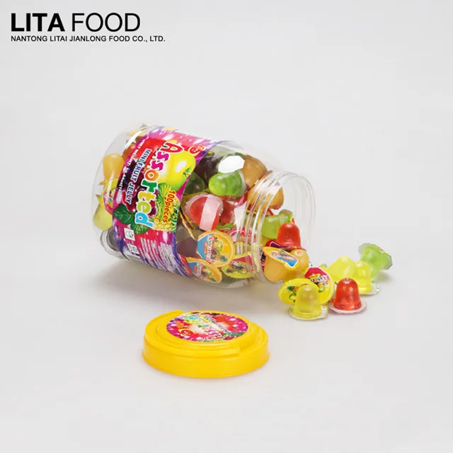 OEM Jelly candy 40pcs Round Jar  Fruit Jelly Pudding Cup for Kids