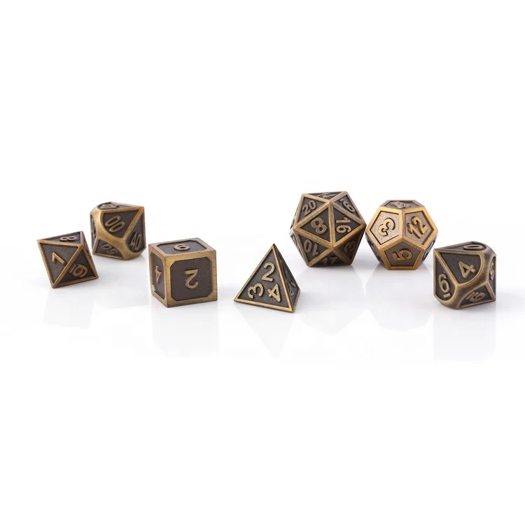 Wholesale metal dice top rpg games, portable storage dice set