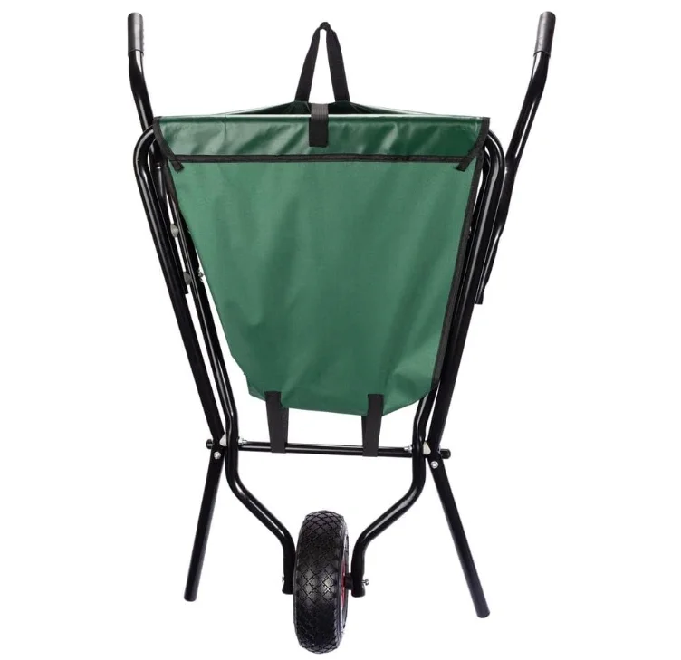light weight single wheel cloth folding garden wheelbarrow