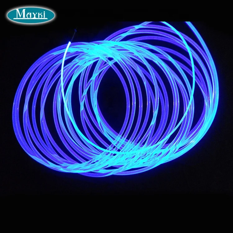 10mm solid led side glow perimeter fiber optic cable for swimming pool lights