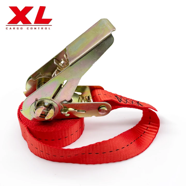 Ex-factory price 1 inch 25mm 800 kg tie down spanzet lashing ratchet straps