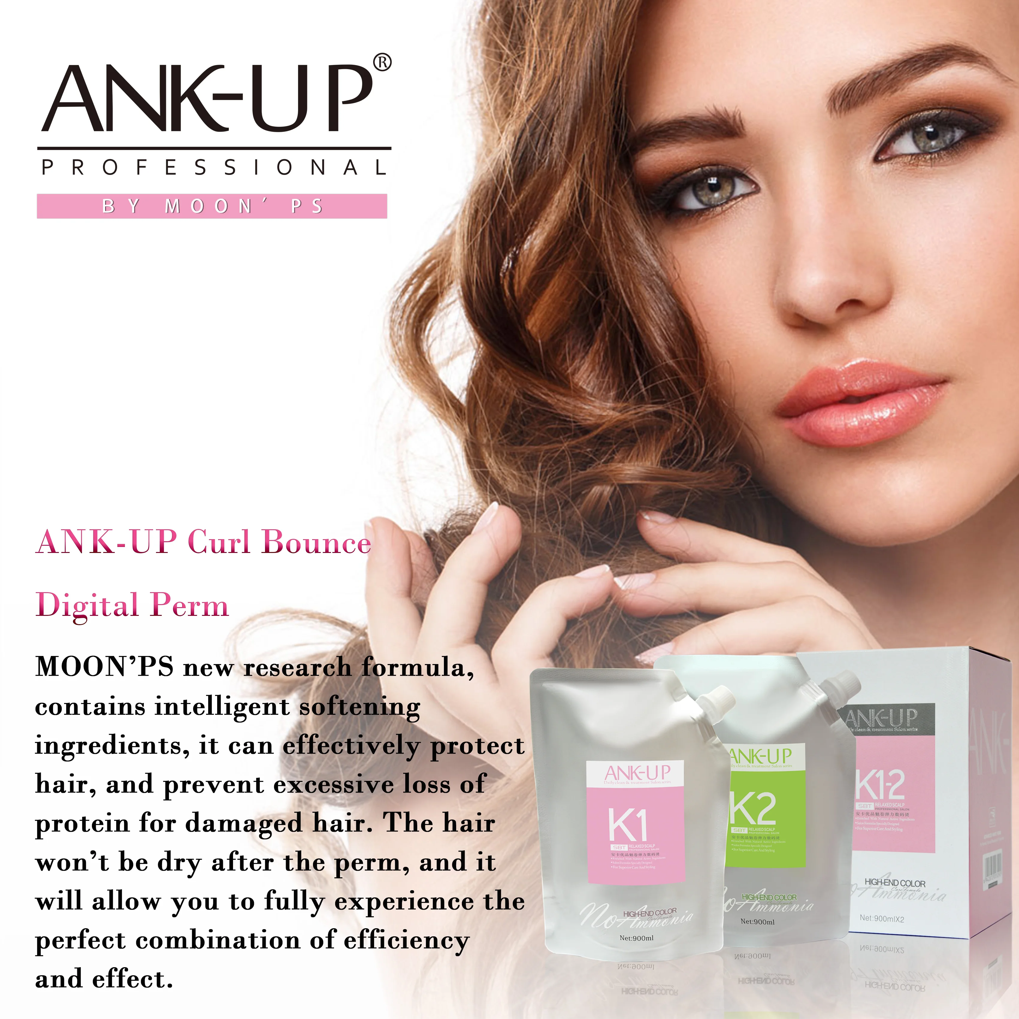 Professional Natural Permanent Hair Perm Lotion Cold Wave Treatment Solutions Straightening Hair Rebounding