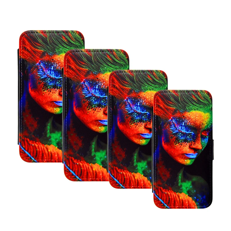 New Arrival Customized 2D Sublimation Blanks Leather Flip Phone Case Wallet Case for IPhone 15 pro max