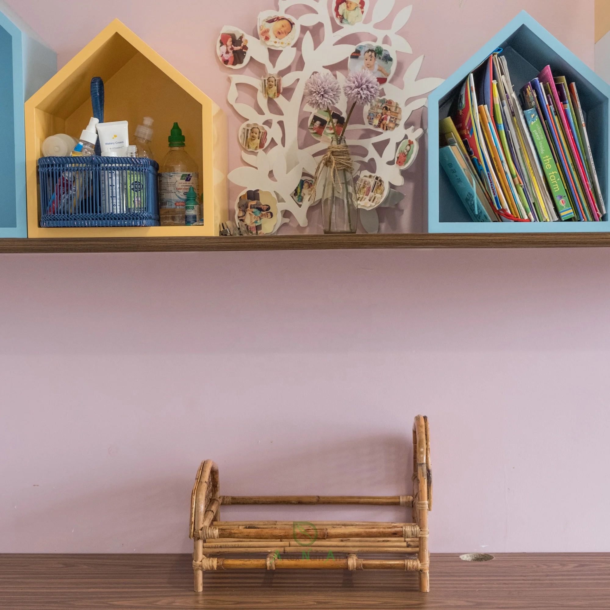 Lovely modern doll house furniture baby toys rattan doll beds  from Vietnam supplier