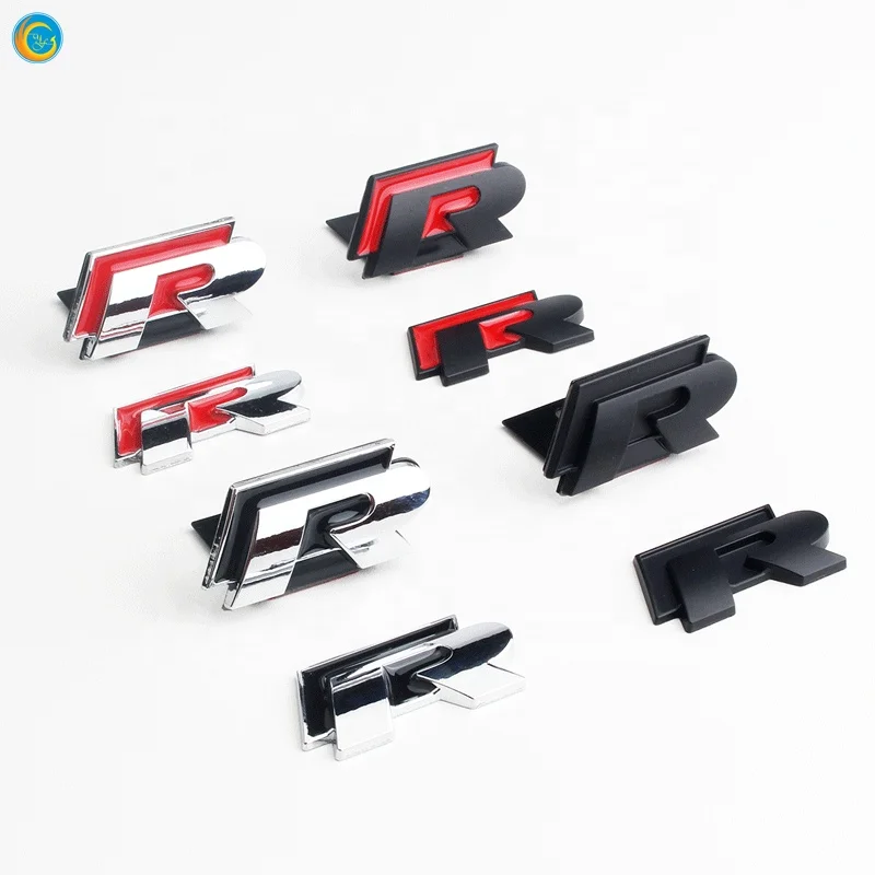 
custom chrome car emblems R letters 