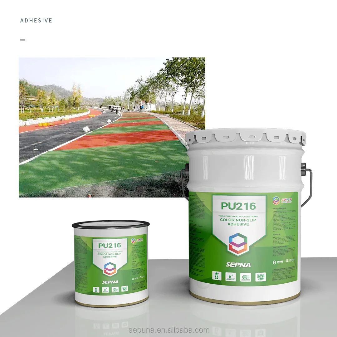 Double Component UV Resistance Colored pavement antiskid PU adhesive for Road Polyurethane Pavement Surface PU Glue Adhesive