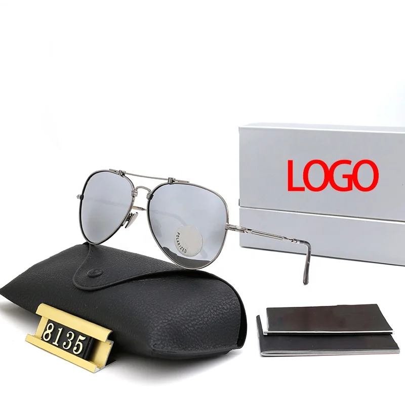 High Quality Sunglasses Polarized Men Women Brand Designer Vintage Round Metal Frame Sun Glasses