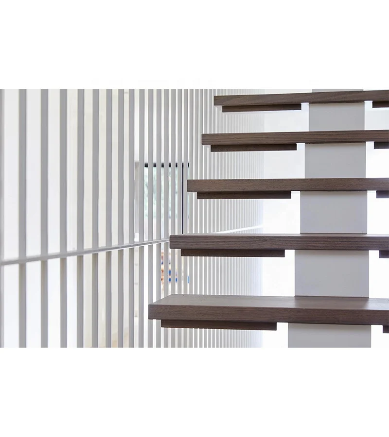 Central Beam Wooden Stair Fence Indoor Staircase Machines Style New Product Loft Staircase For Home Renovation