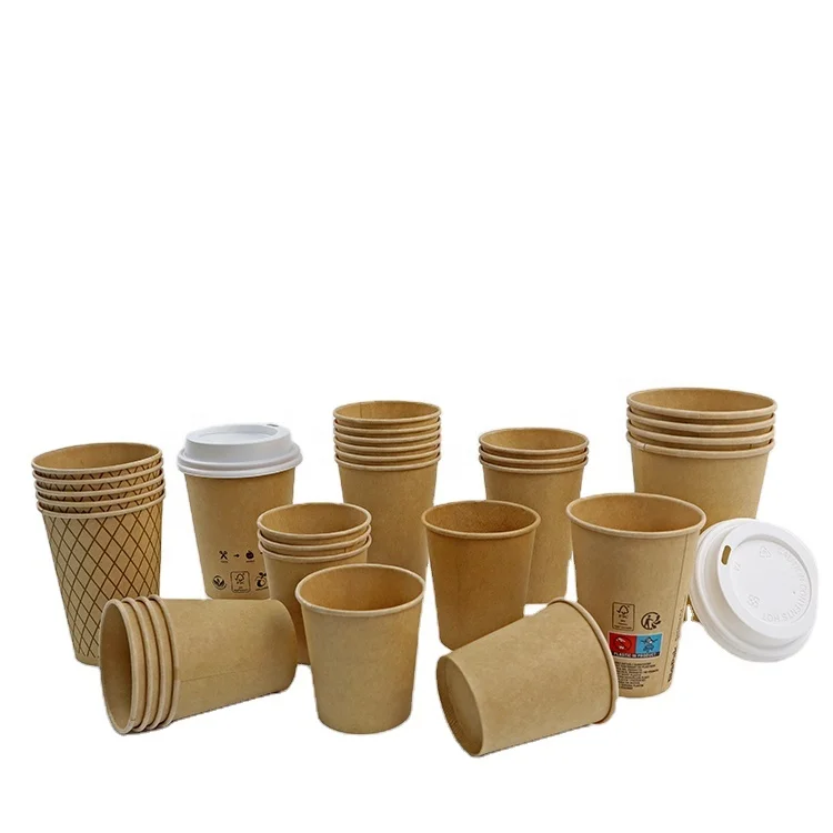 Custom Disposable Vasos De Papel Biodegradable Custom Printed Disposable Cardboard Cups For Hot Drinks