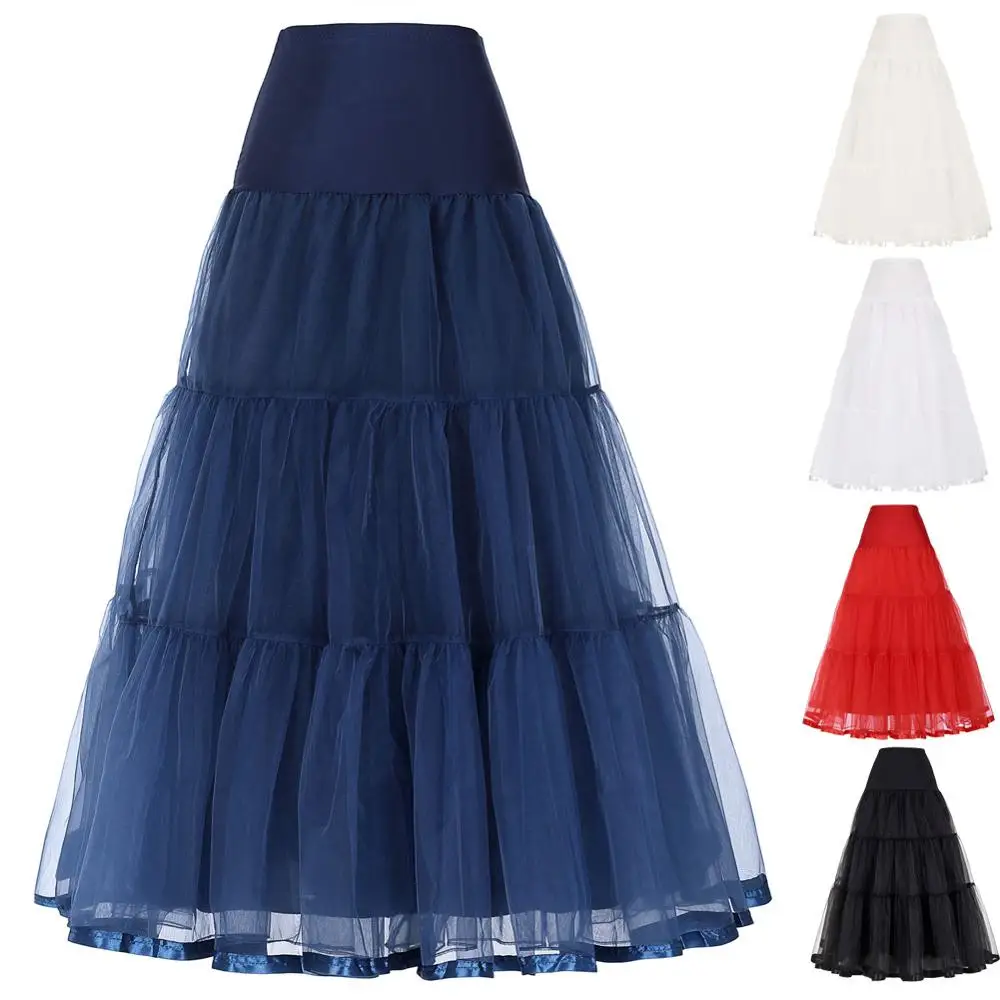 
SLA02038 SD Womens Voile Crinoline Petticoat Underskirt For Retro Dress Vintage Dress 