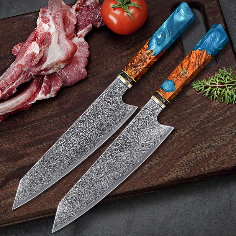 VG10 Damascus steel wood handle kitchen knife Damascus Chef Knives