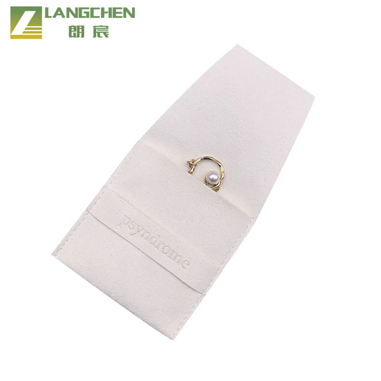 Custom Velvet Envelope Bag Small Bags Folded Velvet Jewelry Chic Envelope Flap Microfiber Jewelry Pouch
